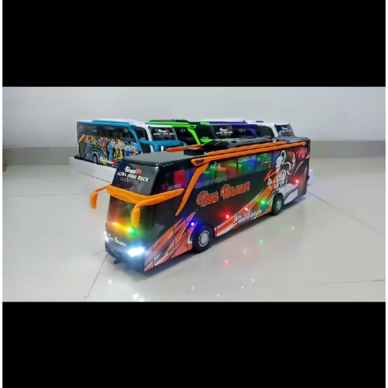 Mainan anak mobil mobilan bus basuri telolet ukuran super jumbo bisa nyala lampu dan musik keren bis