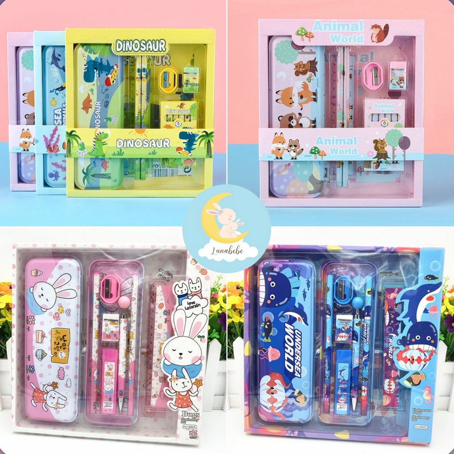 

COD Kotak Pensil Anak Set 7In1 Stationery Untuk Hadiah Anak Sekolah Kotak Pensil Karakter Murah Stationery Set 8in1 Alat Tulis Set Tepak Pensil