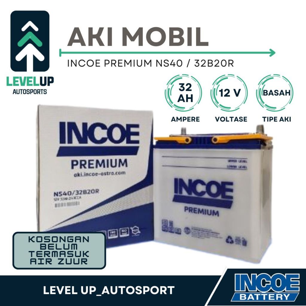 aki mobil incoe premium NS40 12 v 32 ah