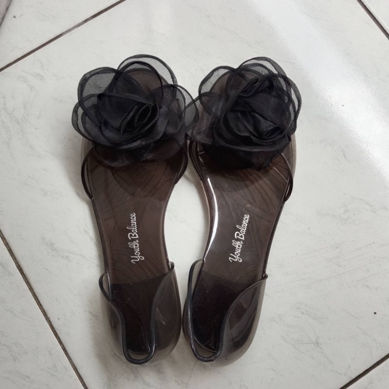 sepatu flatshoes sepatu pancus hitam wanita size 38