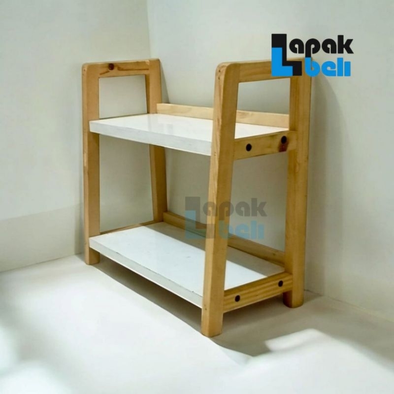 RAK BUMBU KAYU ESTETIK / TEMPAT BUMBU DAPUR / RAK KAYU JATIBELANDA SERBAGUNA