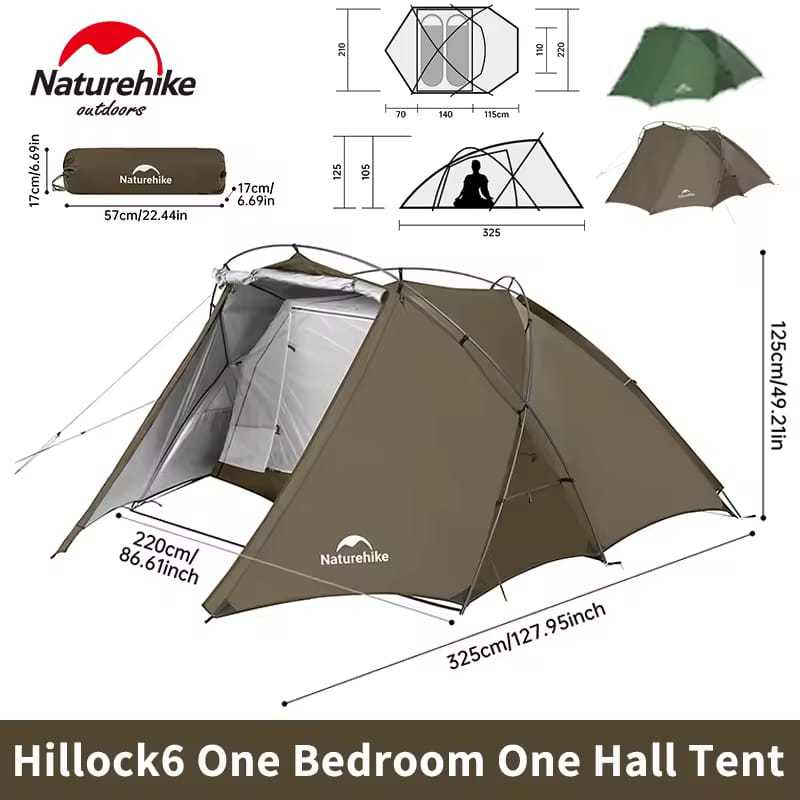 TENDA HILLOCK 6 NATUREHIKE CNK2300ZP040