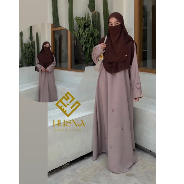 abaya bordir isnanina(one set)