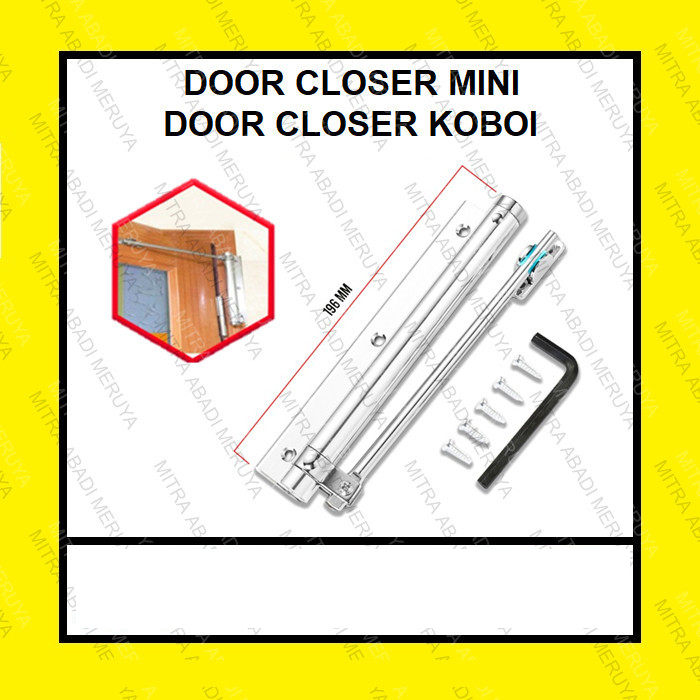 Door Closer Koboi Mini Penutup Pintu Pegas Stang Per T Engsel Otomatis