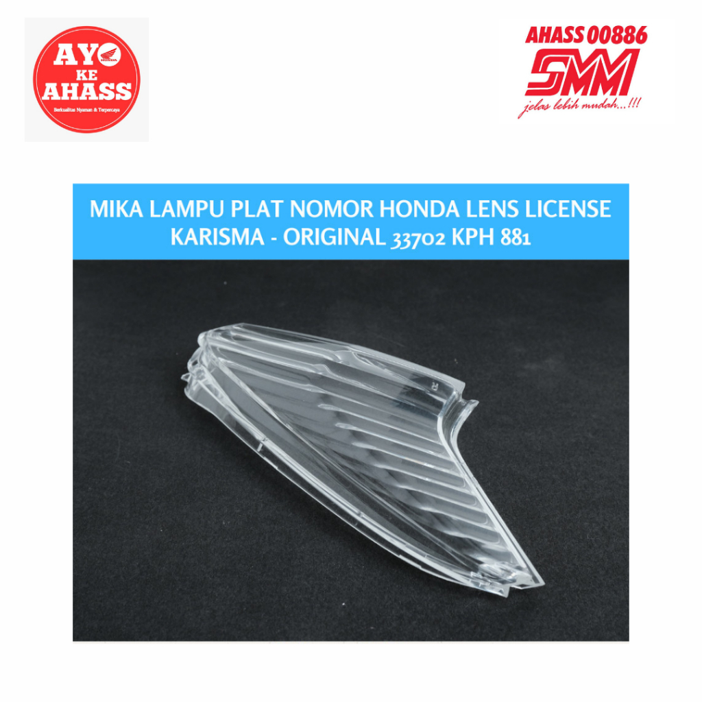 LENS LICENSE LIGHT 33702 KPH 881 HONDA KHARISMA & KIRANA