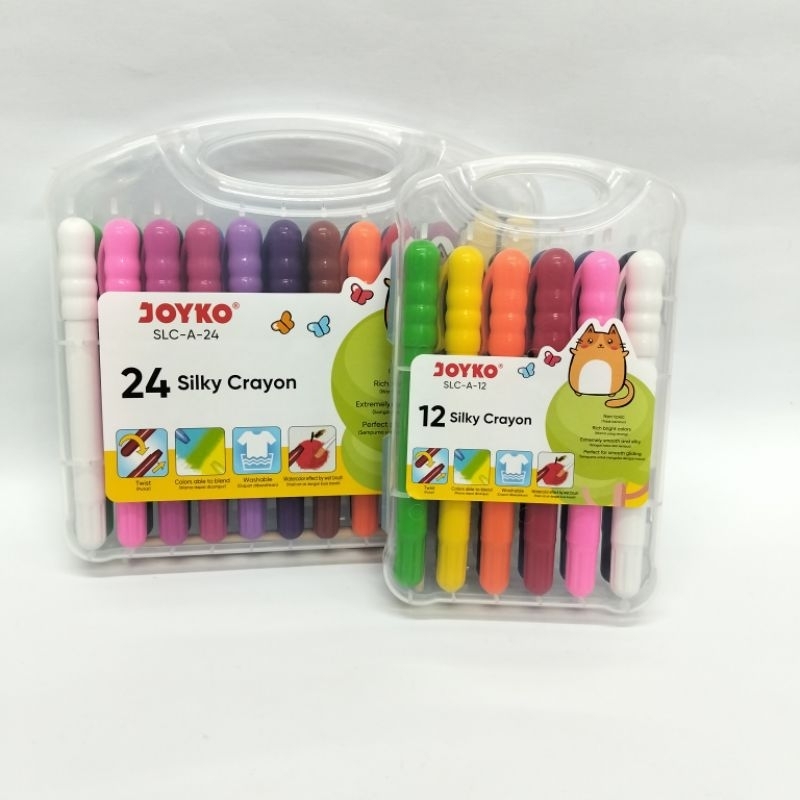 

Silky Crayon Krayon Halus Joyko SLC-A-12 SLC-A-24 Warna Colors