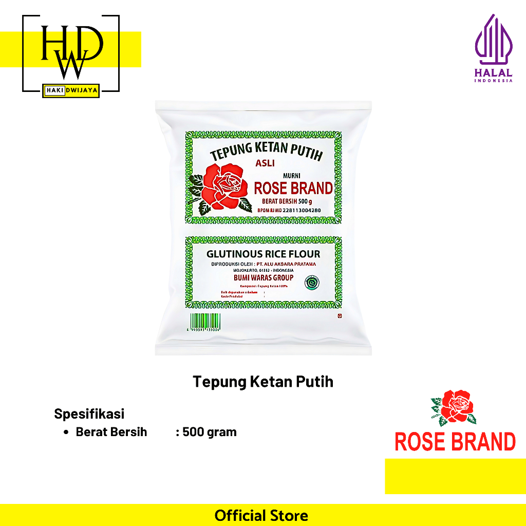 

[500 gr] Rose Brand Tepung Ketan Putih