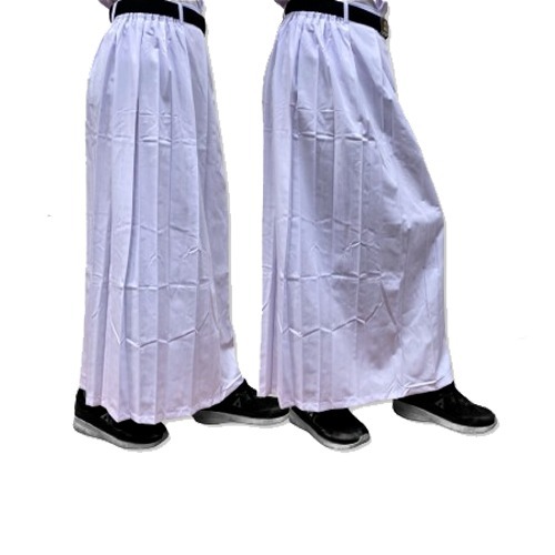 ROK PUTIH PANJANG BAWAHAN SERAGAM ANAK SEKOLAH SD PEREMPUAN MODEL REMPEL