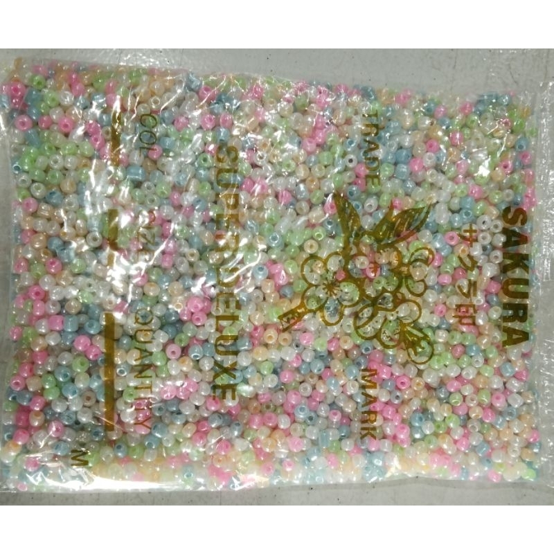(PER PON) Mote pasir/Mote MIX CYLON /Pasiran Mix payet 6/0 (4mm)