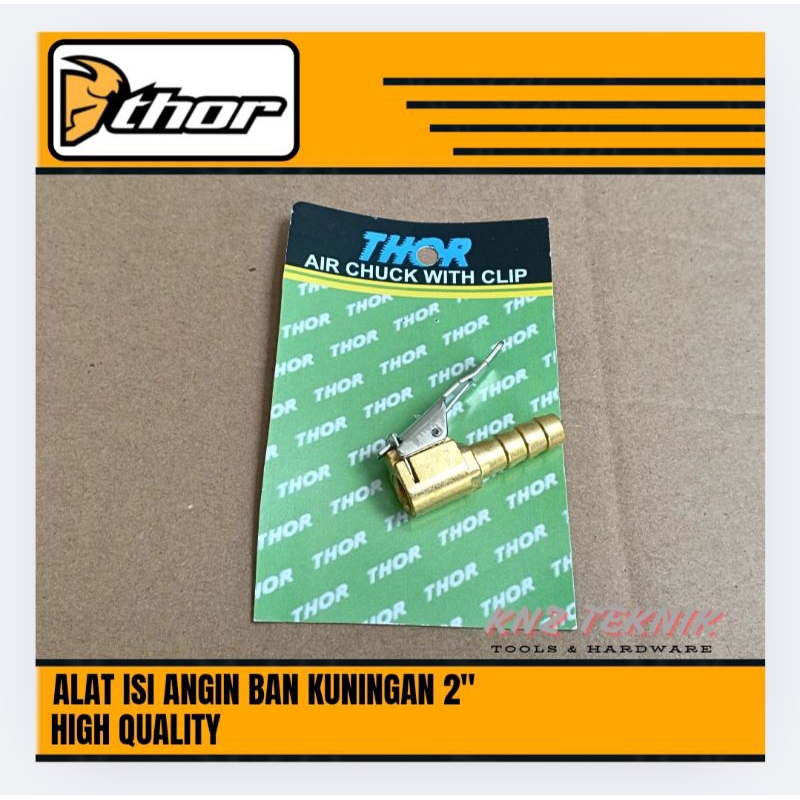Alat Isi Angin Ban Kepala Pompa Isi Angin Ban Sepeda Motor Mobil 2" Kuningan Thor