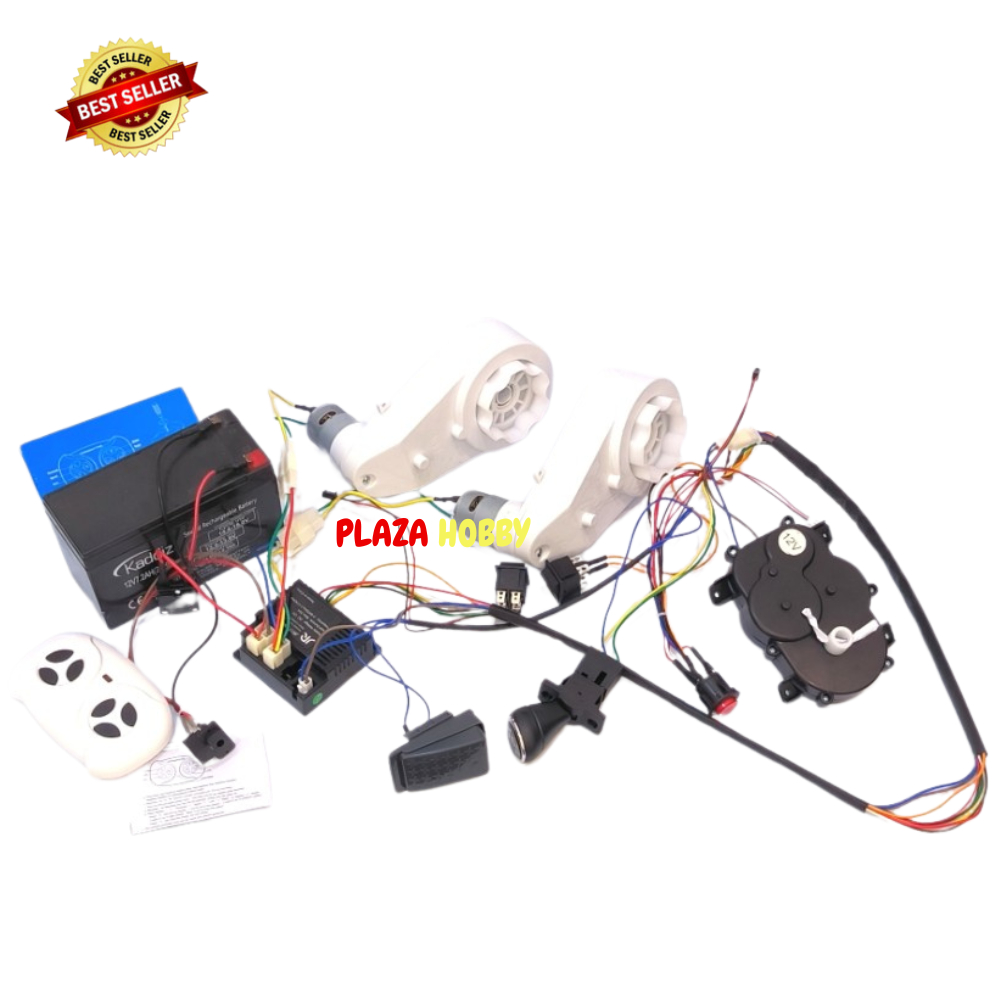 modul mobill aki 12V JR1738RX remot JR1602FCC kabel set mobilan aki