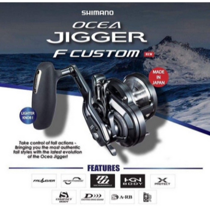 Rell Reel Pancing Shimano OCEA JIGGER F-CUSTOM 3000HG Model 2019