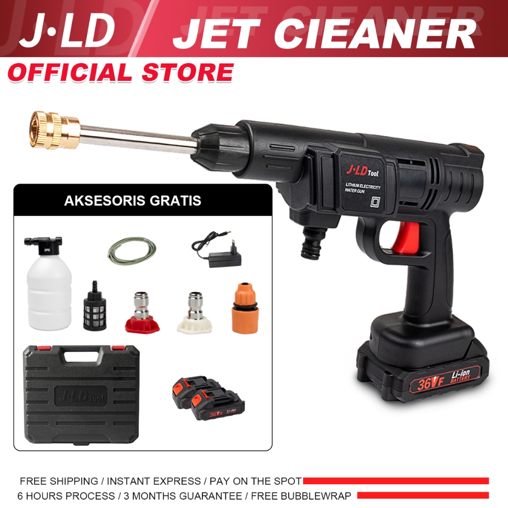 JLD Alat Cuci Motor Mobil AC Steam Selang Ekstra Panjang 5M Cordless Jet Cleaner Portabel Tekanan Ti