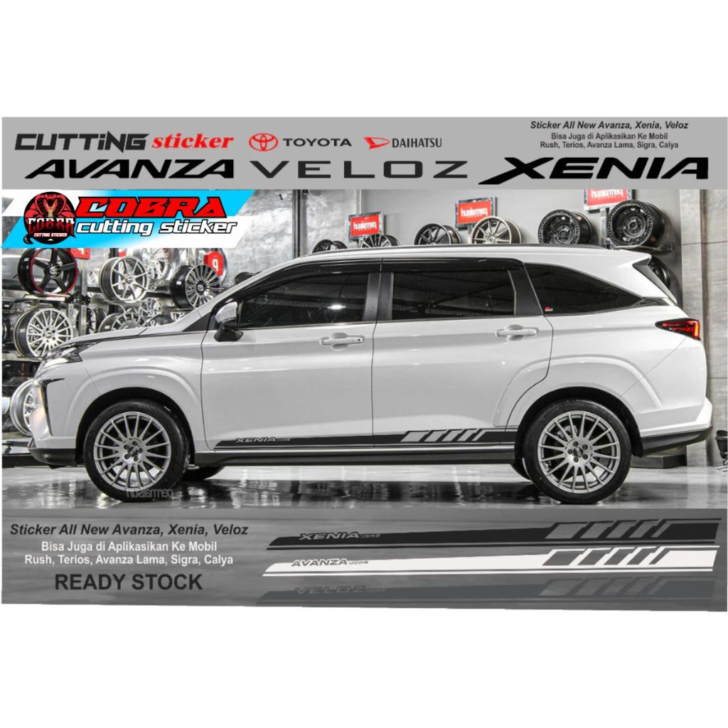 STICKER STIKER MOBIL TOYOTA AVANZA VELOZ DAIHATSU XENIA CUTTING STICKER BODY SAMPING MOBIL AVANZA VE