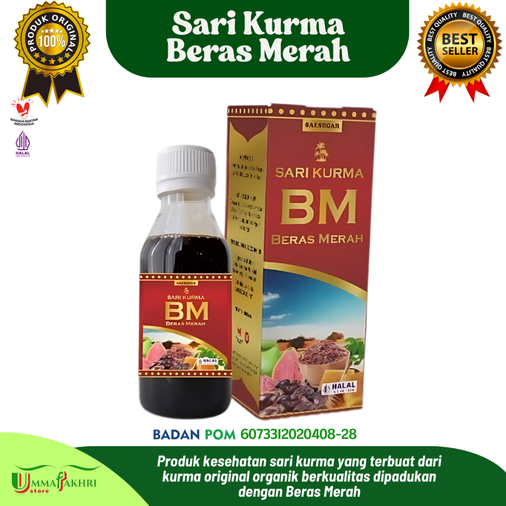 

[SARI KURMA BM BERAS MERAH 125ML]KOMPLITE Menambah Nafsu makan,Berat Badan&atasi Deman berdarah