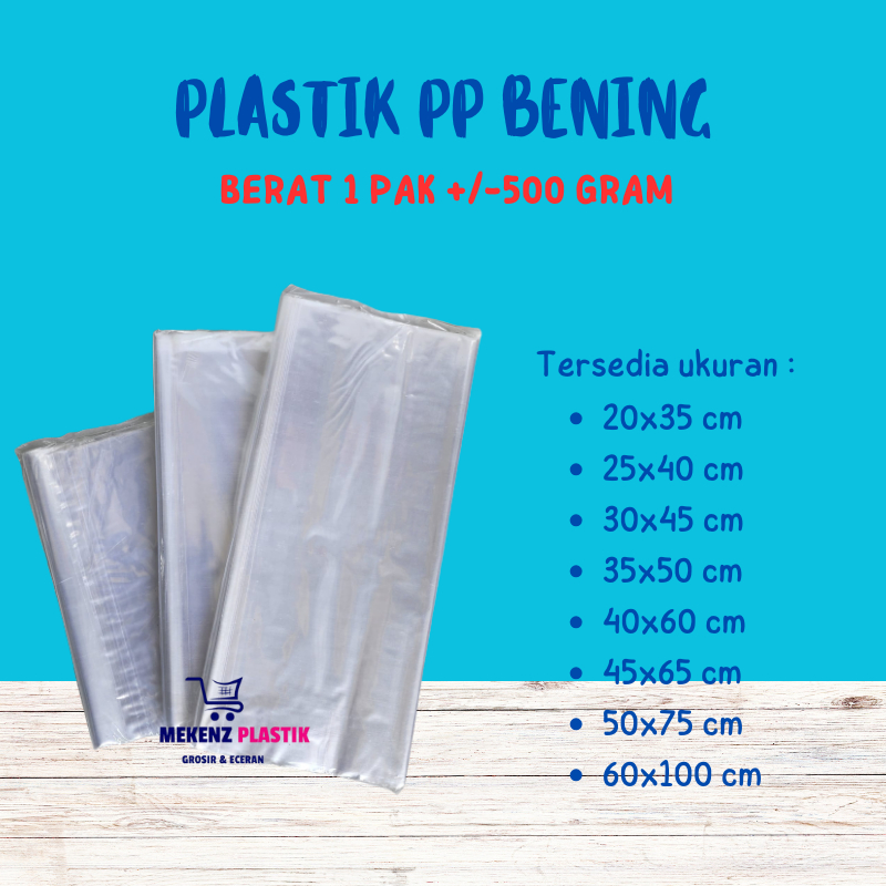 Plastik PP Laundry Loundry Kiloan l Plastik Buket l Kantong Plastik Bening Berat 500 Gram