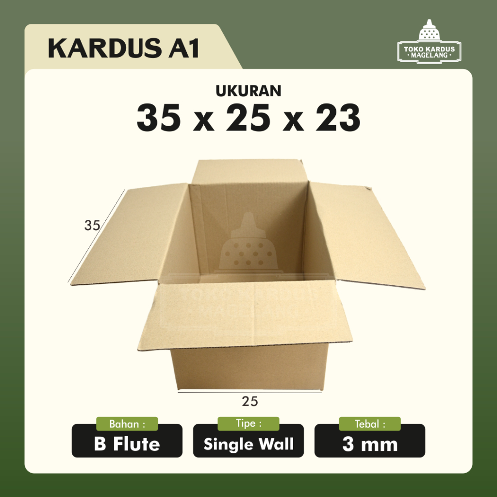 

Kardus Baru 35x25x23 Cm Tebal Box Dus Aqua Indomie Coklat Packing Polos