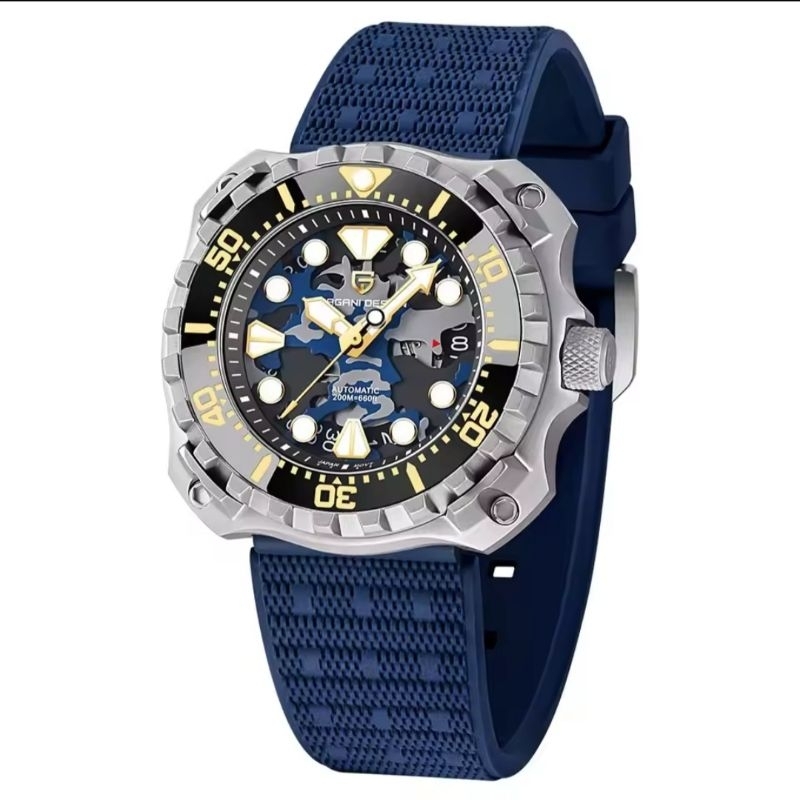 NEW PAGANI DESIGN PROMASTER BLUE AUTOMATIC SEIKO NH35 A SAFIR GLASS + AR COATING STEEL SOLID 316 L S