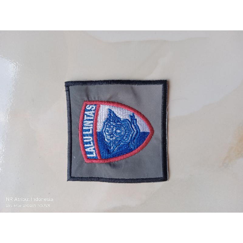 Bordir logo Lantas terbaru,Logo bordir lantas,Logo lantas kotak new,Logo lantas kotak