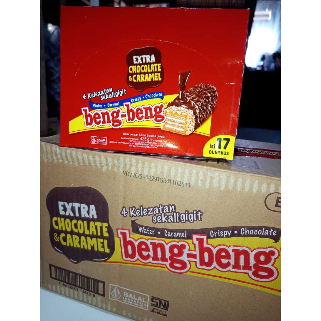 

Beng Beng Box Wafer Caramel Chocolate Dus (Isi 8x17 @25Gr)