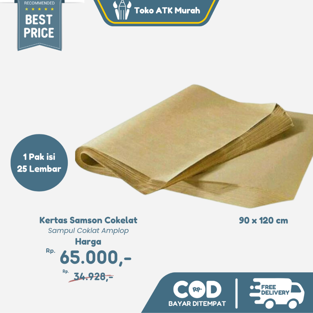 

Kertas Samson / Sampul Coklat Amplop 90x120cm