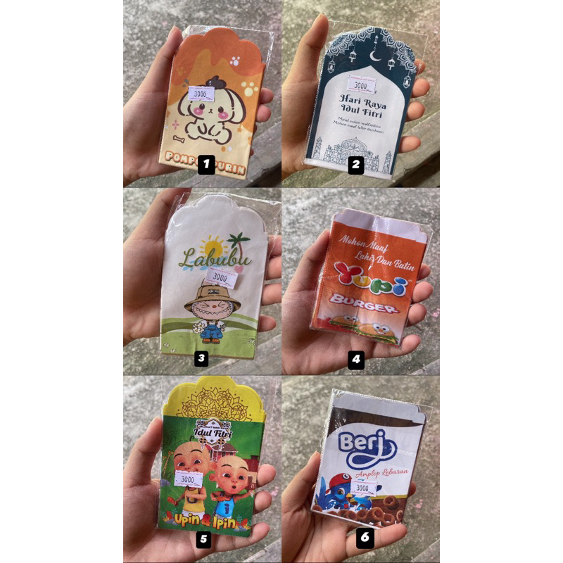 

Amplop lebaran Karakter 1pack isi 10lembar