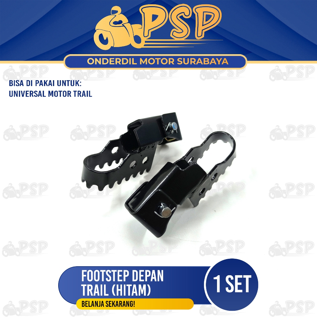 Footstep Depan / Belakang Trail (Hitam) - Futstep Postep Barstep Pijakan Kaki Belakang KLX DTracker