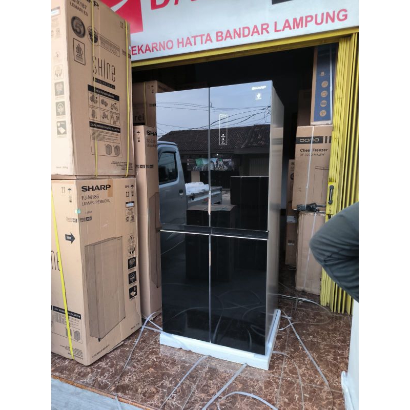 kulkas sharp 4 pintu set bay set garansi resmi