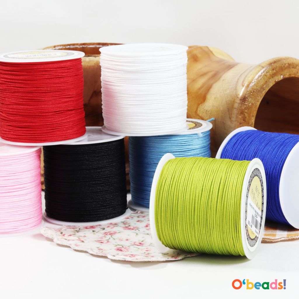 Tali Giok China Pita Giok China Nylon Premium Bahan Craft Murah Aneka Warna 0,7 MM Roll