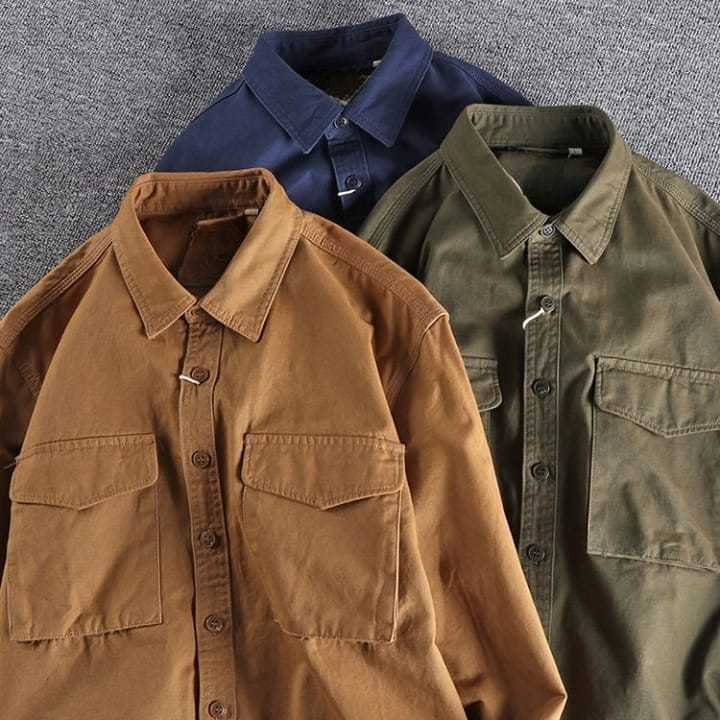 Kemeja Polos Bahan Baby Canvas | Kemeja Pria | Kemeja Formal