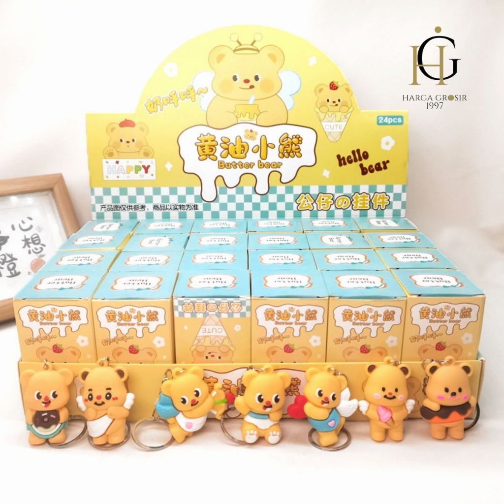 Mistery Box Gantungan kunci Butter Bear GK-1820 / Mystery Box Blind box keychain ganci Butter bear b