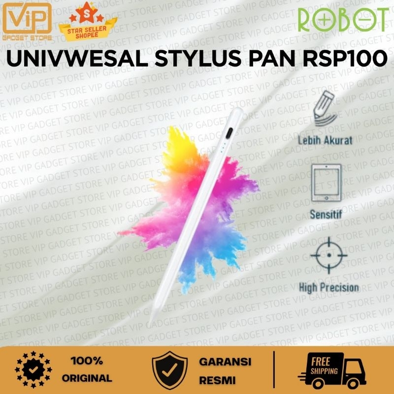 Stylus Pen ROBOT RSP100  For Tablet White Pen FOR Ipad
