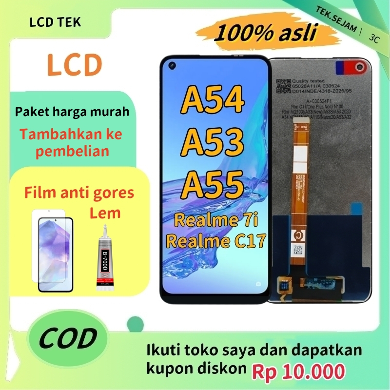【Pengiriman Segera】LCD OPPO A53 / A54 /Realme 7i / Realme C17 LCD TOUCHSCREEN Complete HD+ Fullset l