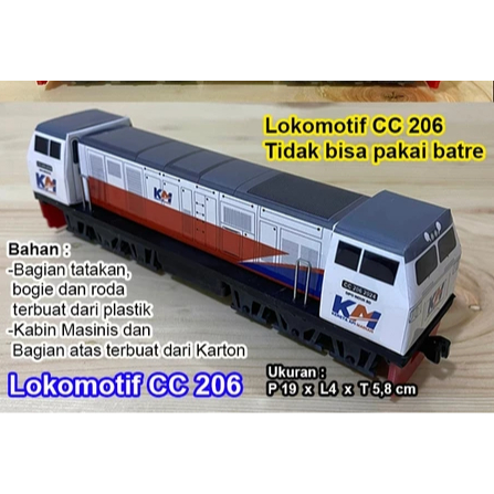 LOKOMOTIF Kereta Api Indonesia CC206 Miniatur KAI