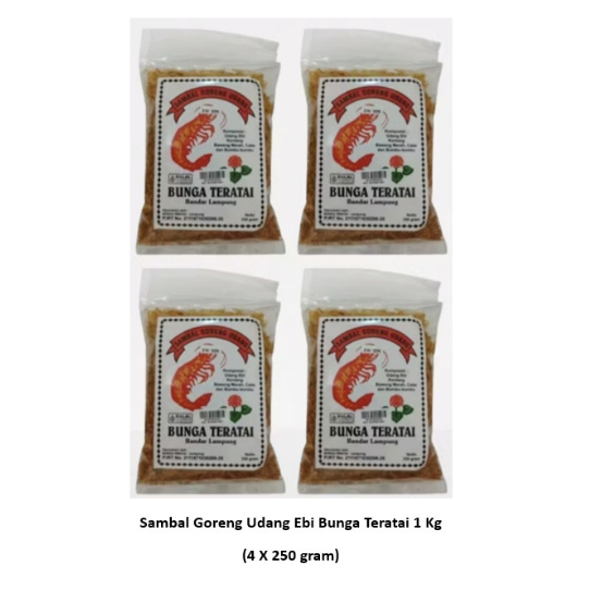 

Sambal Goreng Udang Ebi Bunga Teratai 1 Kg (4 PCS X 250 gram)