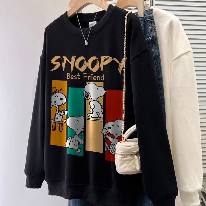 Forteid  Sweater Lengan Panjang Sweater Hitam Sweater Hitam Best Friend Korean Style/Hoodie/Baju Wan