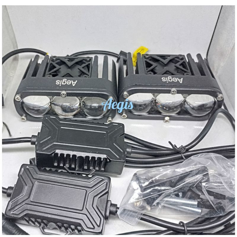 lampu led sorot Aegis U22 slim 3mata 64w motor dan mobil