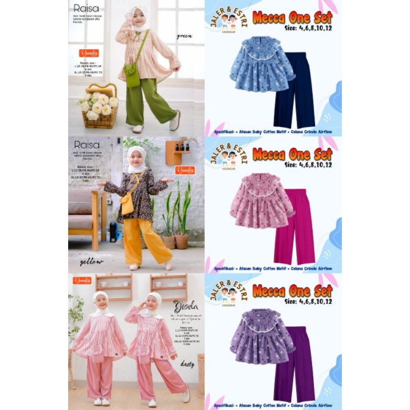 Oneset Raisa by Yonakis//OneSet Gisela by Yonakis//MECCA ONE SET by kindy kidswear//One Set Anak//