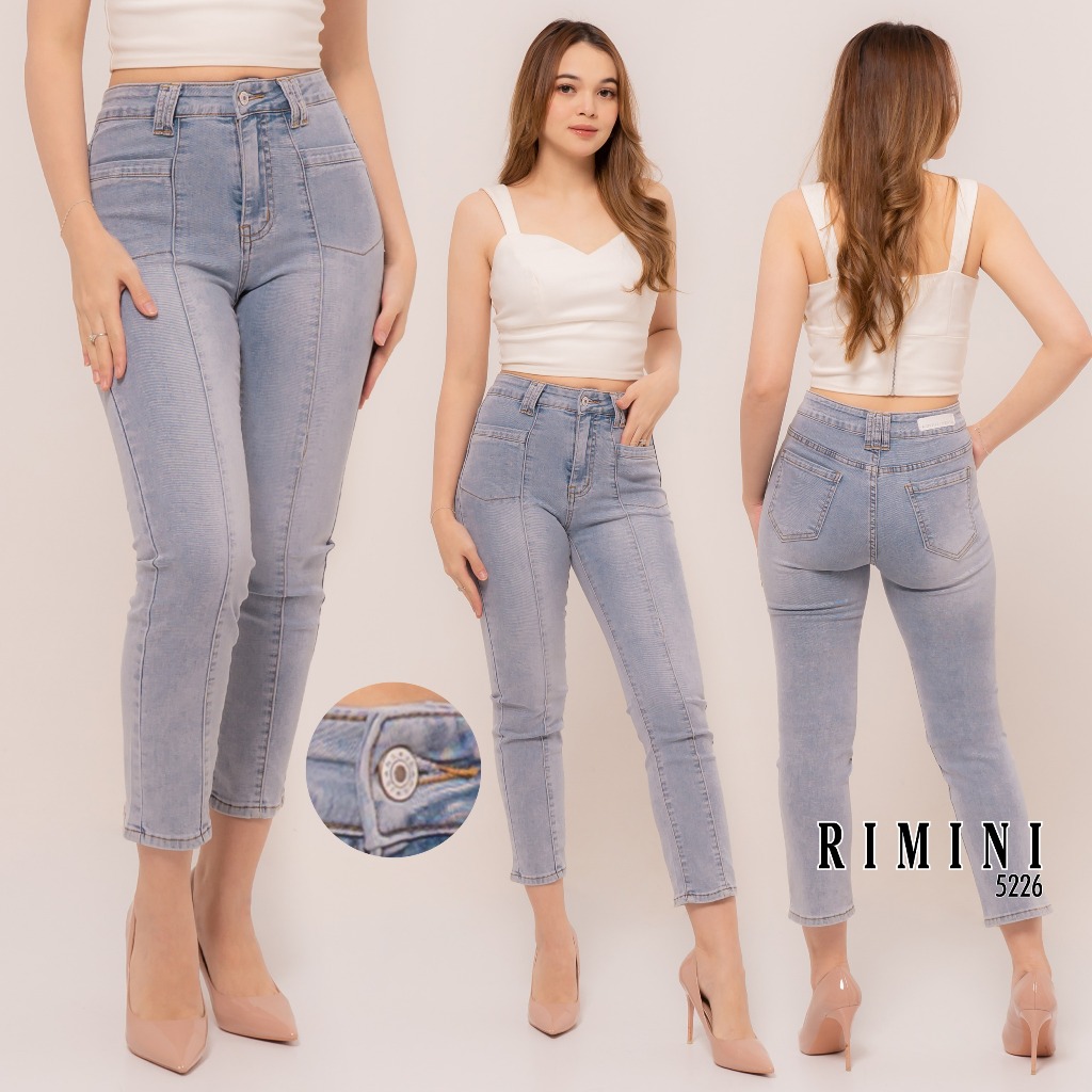 RIMINI Celana Jeans 7/9 Stretch Import Wanita 5226