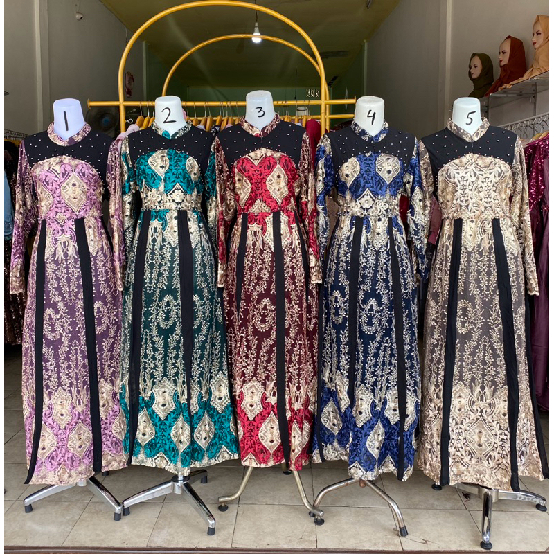 gamis brukat model princesss brukat kombi