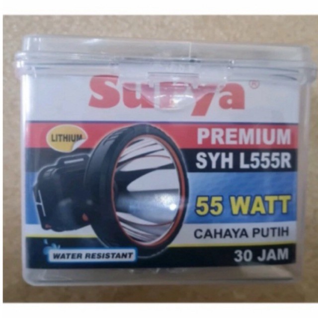 Head Lamp Surya Type SYH L555R - Senter Kepala - Menyelam - 55 Watt - Putih - Awet
