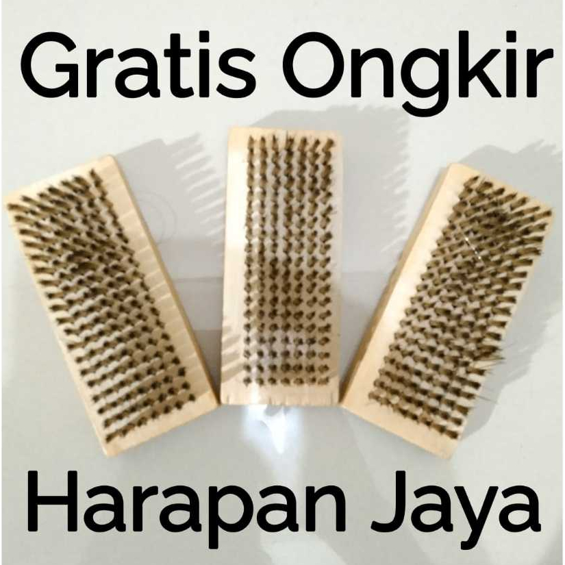 Sikat Kayu Persegi Kawat Emas Kuningan / Tembaga