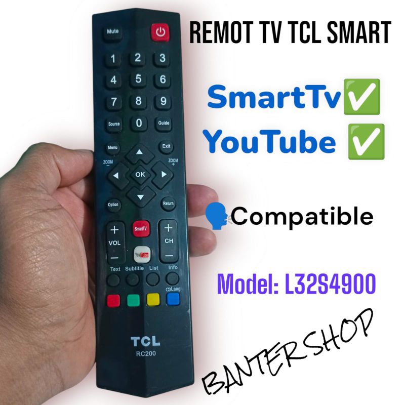 remot tv tcl smart tv 32s4900 tcl smart youtube