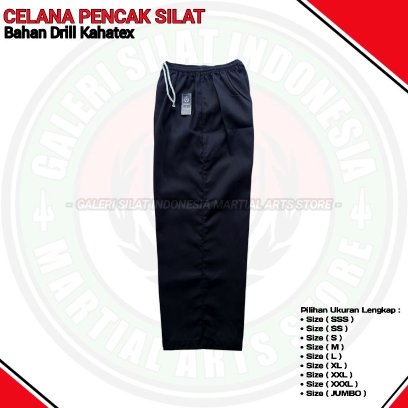 Celana Training Beladiri Murah - Celana Pencak Silat - Bawahan Seragam Silat Hitam Anak - Dewasa