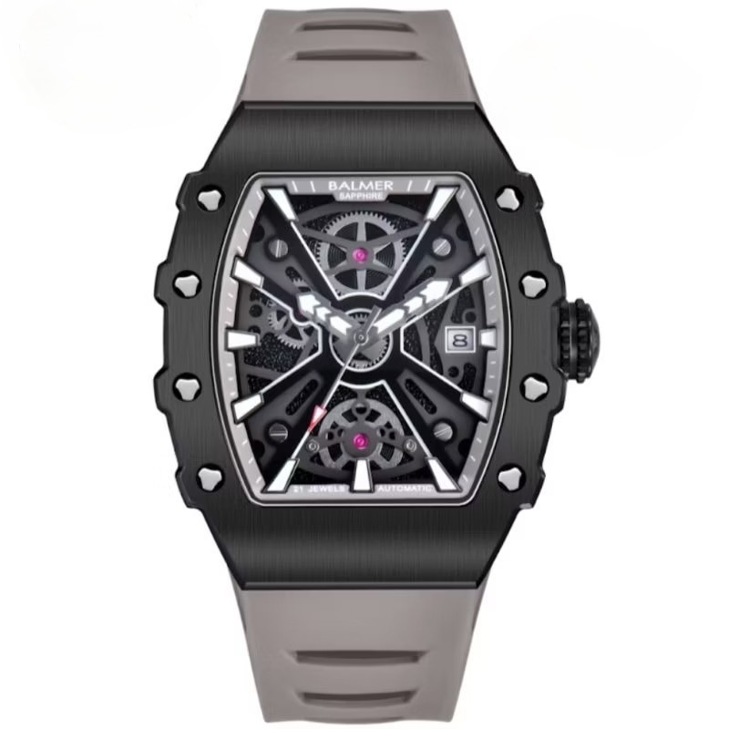 Jam Tangan Pria Balmer 8836 Automatic Sapphire Glass-Abu