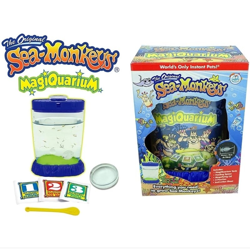 READY Seamonkey Sea Monkey MagiQuarium Glow In The Dark Tank Original Instant Pet