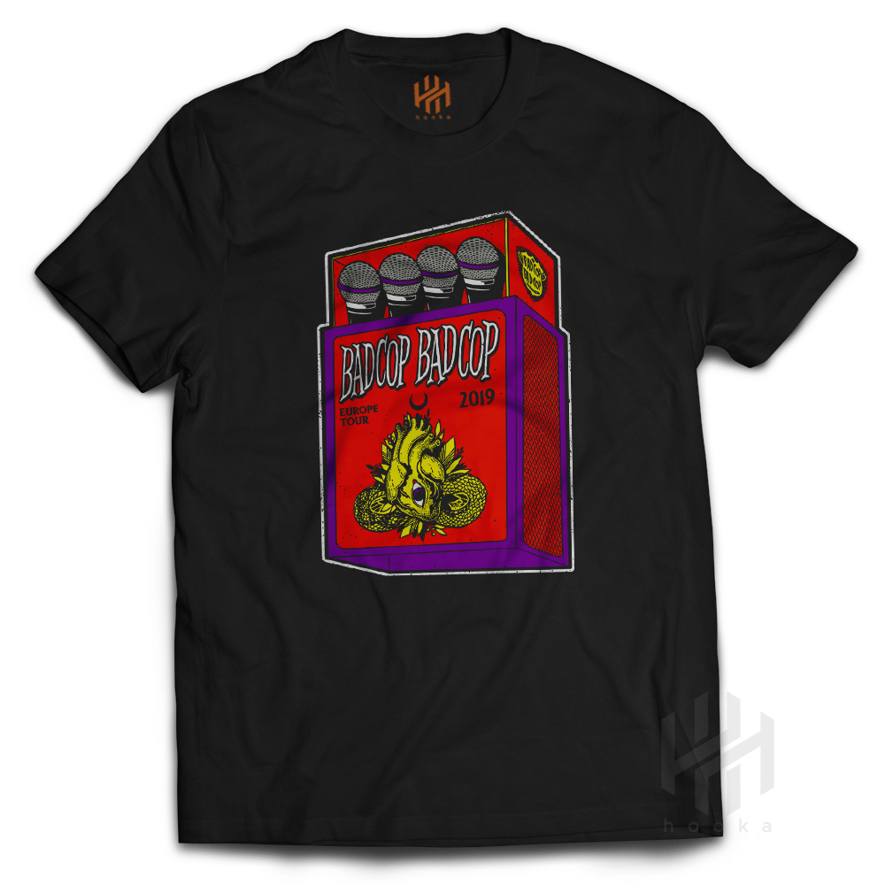 Kaos Band Punk Bad Cops Europe Tour 2019 Tshirt Bootleg Baju Musik