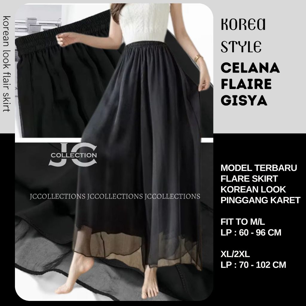 Celana Panjang Wanita Korea Sifon Chiffon Pants / Stice Pants / Celana Kulot Gesya - JCCollections
