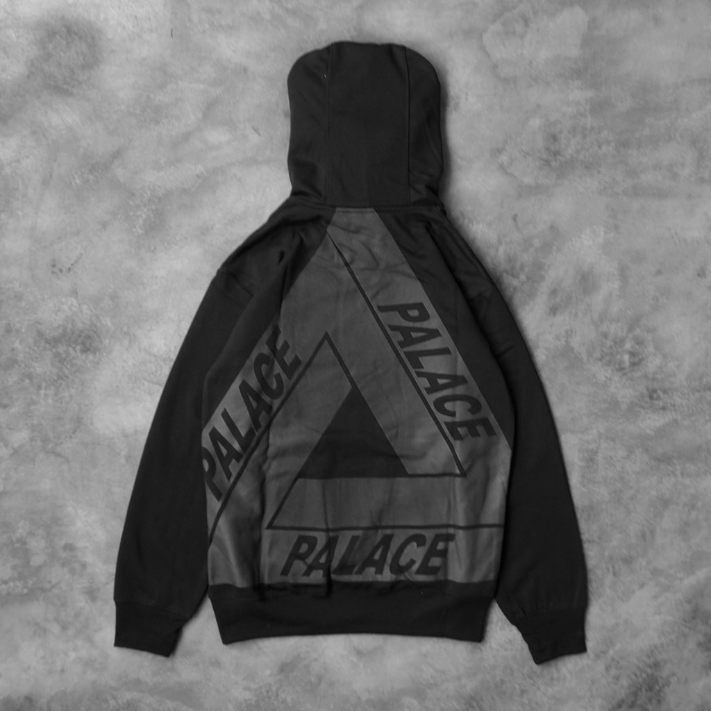Hoodie Palace Full Black Over Cotton Fleece Hitam Pria & Wanita Premium Street Style