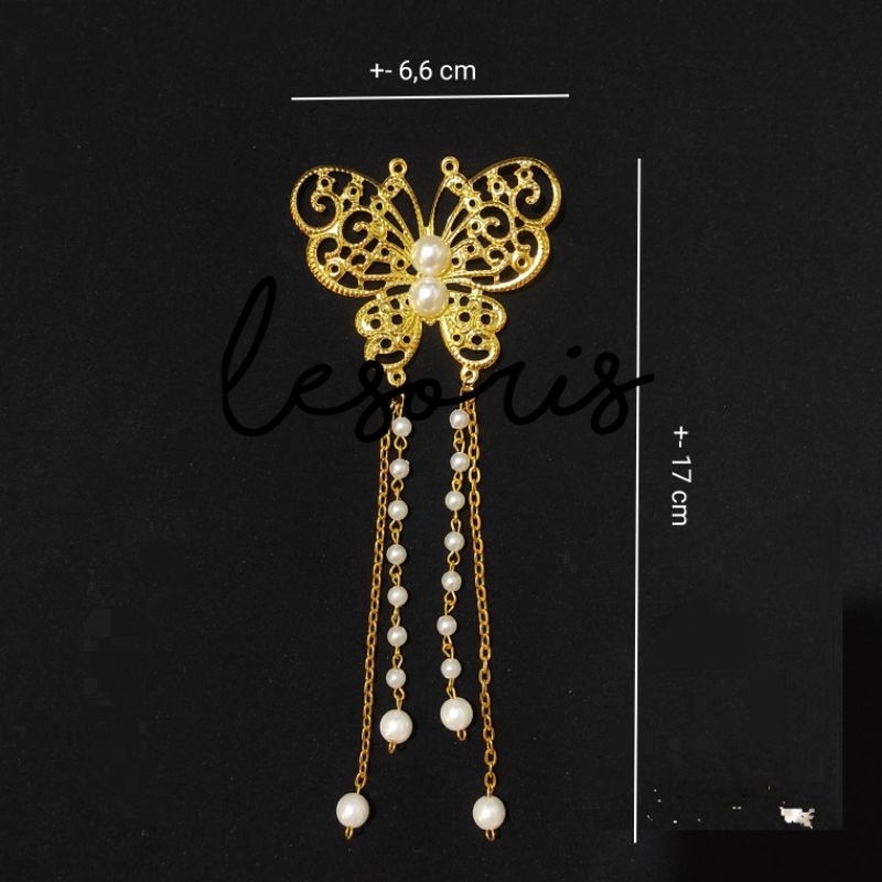 Bros rantai juntai kupu bunga kebaya selendang bali